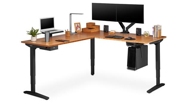 UPLIFT L-Shaped Standing Desk, 3-Leg