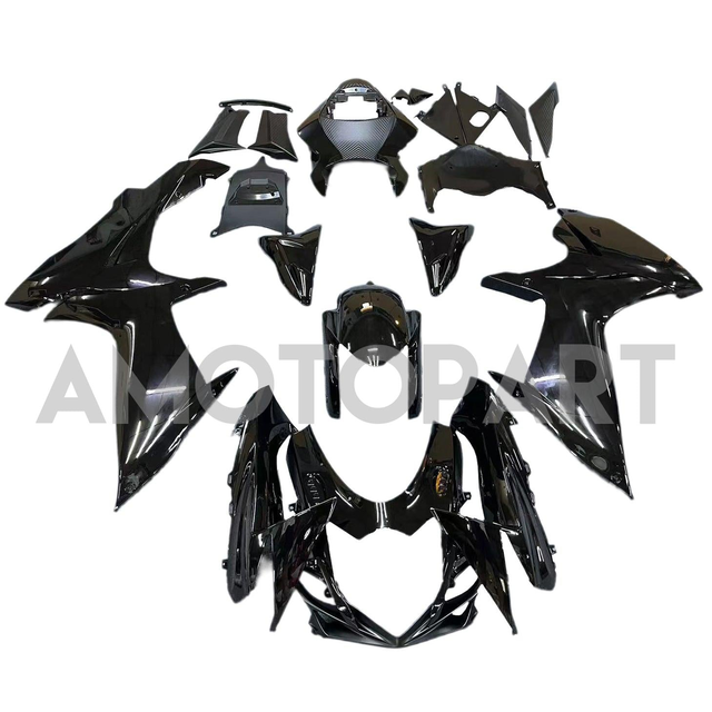 Amotopart Suzuki 2011-2025 GSXR 600/750 Gloss Black Fairing Kit