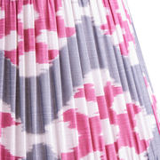 40cm straight empire silk ikat shade in pink and pewter Darjee