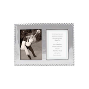 Pearled 5x7 Engravable Double Frame