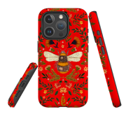 iPhone MagSafe Tough Case -  Botanical Bee Red By Jade Mosinski