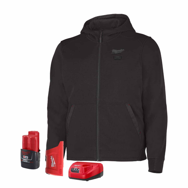 Milwaukee M200B-21 M12 Heated Hoodie Kit - Black