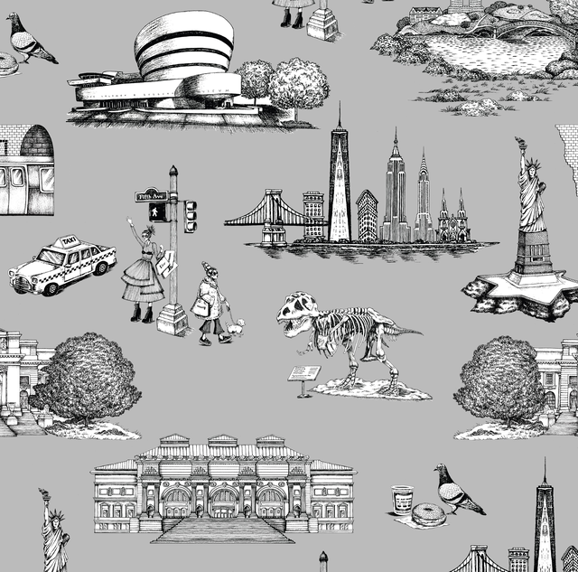 New York Toile Peel & Stick Wallpaper