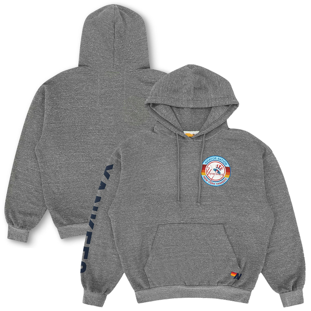 Unisex New York Yankees Aviator Nation x MLB Heather Gray Relaxed Tri-Blend Hoodie