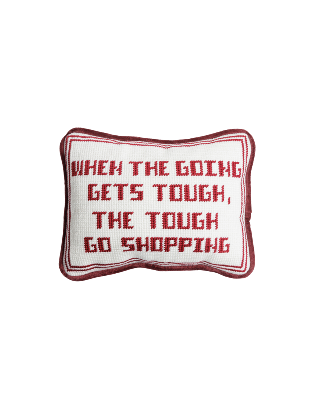 Shopping Needlepoint Pillow