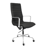 SOHO II Tall Back Ribbed Management Chair (Black)