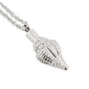 Seashell Cremation Pendant in Stainless Steel