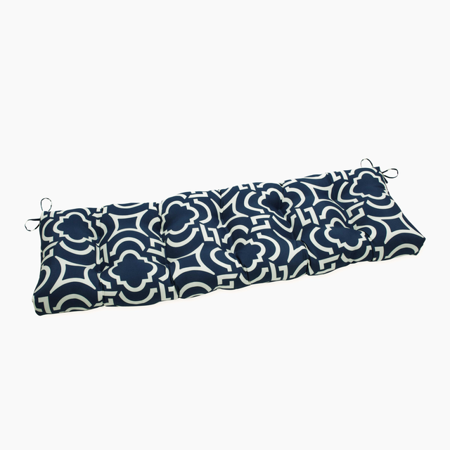 Outdoor/Indoor Carmody Navy 56" Blown Bench