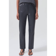 AGOLDE Recycled Leather 90S Pinch Waist Pant In Marker