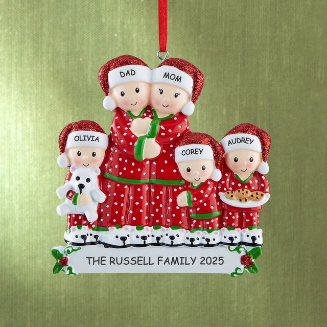 Pajama Family Ornament