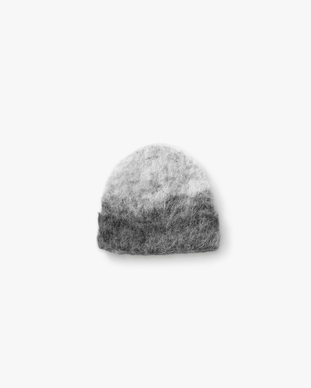 Ombre Knit Beanie - Light Grey