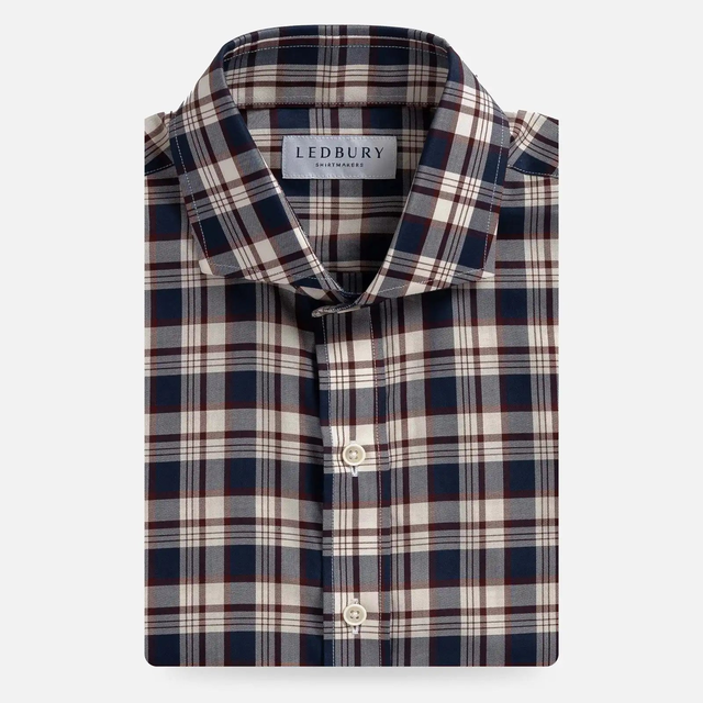 The Vintage Navy Bradford Check Custom Shirt