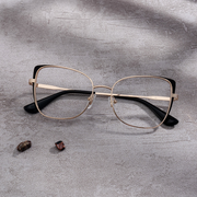Tessa Black Gold Frame Glasses with Cat eye Frame Online | ZEELOOL