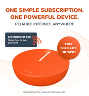Solis Lite Hotspot + 12-Month Global Data Plan
