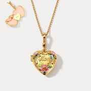Mom Heart Locket Necklace