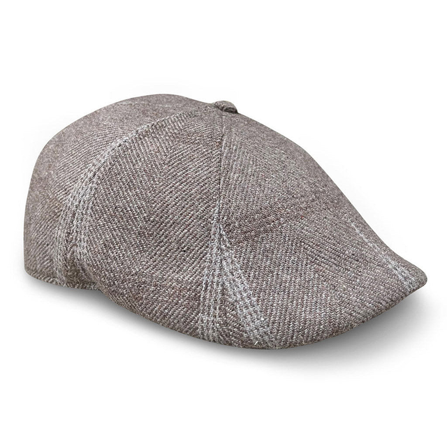 The Steel Rose Peaky Boston Scally Cap - Grey Plaid