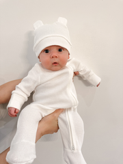 Luna + Luca Bear Waffle Set - White