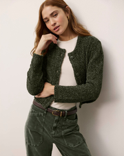 Andrea Chenille Crop Cardigan