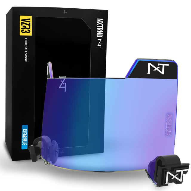 NXTRND VZR3® Football Visor Clear Blue