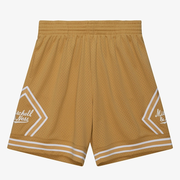 Men's Mitchell & Ness Tan Diamond Script Shorts