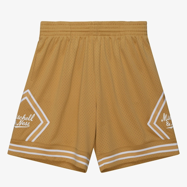 Men's Mitchell & Ness Tan Diamond Script Shorts