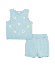 Daisy Pointelle Knit Short Set (2T-4T)