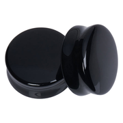 Black Glass Convex Plugs