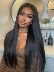 Beautyforever 13x4 Pre-Everything Lace Front Silky Straight Wig Put on and Go Glueless Human Hair Wigs