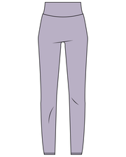 The Basic Legging - Lavender - Heat Bootcamp - Back Center Waist - White