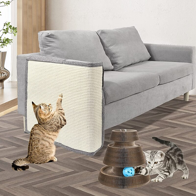Cat Scratch Mat Sofa Protector Natural Sisal Furniture Protector Scratching Pad For Cats Scratch Carpet For Couch, Sofa, Chair(Right And Left) 2025 -