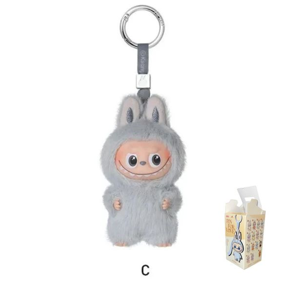 POP MART Labubu V4 The Monsters Pin For Love Alphabet Plush Pendant - Letter C