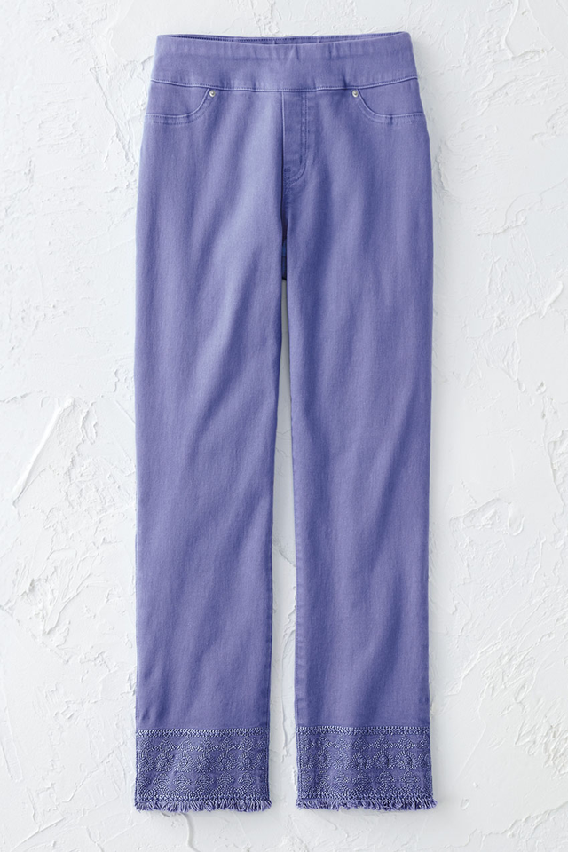 Edgewater Frayed Hem Ankle Pants