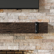 Thermastone Banded Concrete Fireplace Mantel Shelf