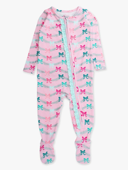Christmas Ruffle One Piece Footie Pajamas, Modal Blend