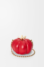 Tomato clutch in nappa lambskin
