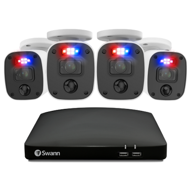 Home 4 Camera 8 Channel 1080p Full HD DVR 1TB HDD Security System with Mic