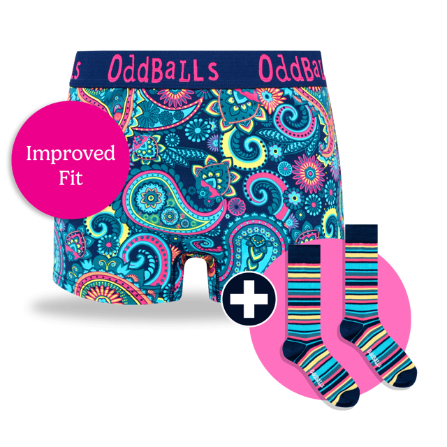 Women's Patterned Cotton Boxer Shorts Subscription - 12 Months Prepaid (Free Socks!)
