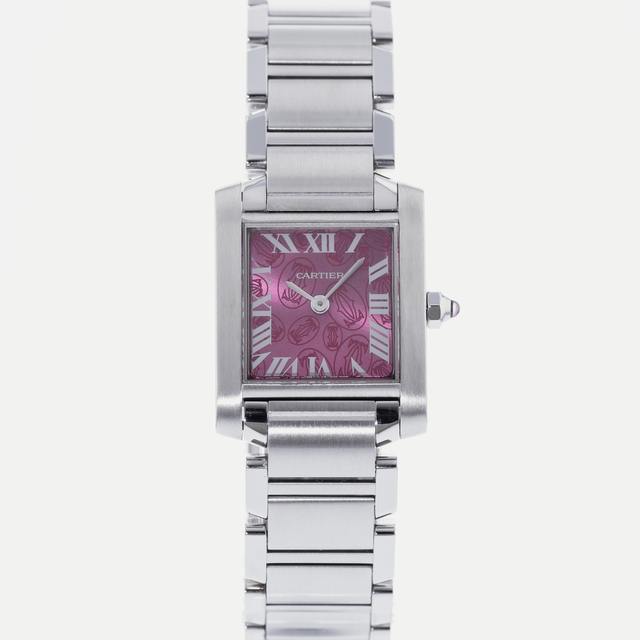 Cartier Tank Francaise Raspberry Dial Limited Edition W51030Q3