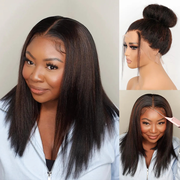 Flash Sale Highlight Straight Invisi Strap Snug Fit 360 Lace Pre Everthing Glueless Human Hair Wig