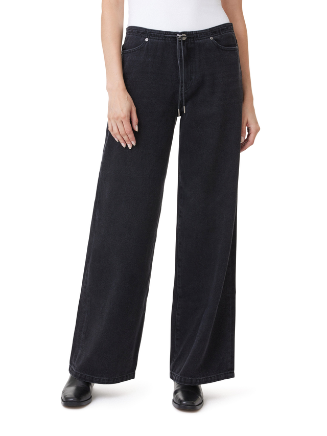 Jade Drawstring Wide Leg Jeans