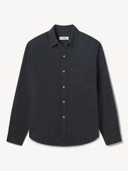 Grey / Navy Nailhead Pacific Twill Flannel Bd Shirt