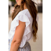 Dressy Flutter Down Blouse