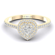 Signature Heart Double Halo Ring