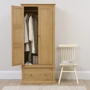 Appleby Light Oak Narrow Double Wardrobe