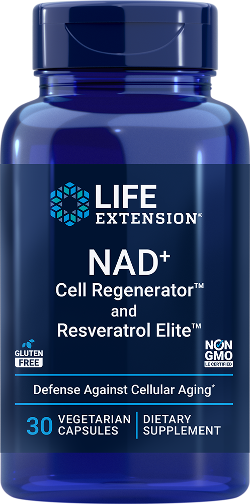 NAD+ Cell Regenerator™ and Resveratrol Elite™, 30 vegetarian capsules