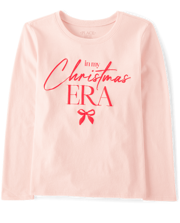 Girls Pink Cat Things Graphic Tee - Pink