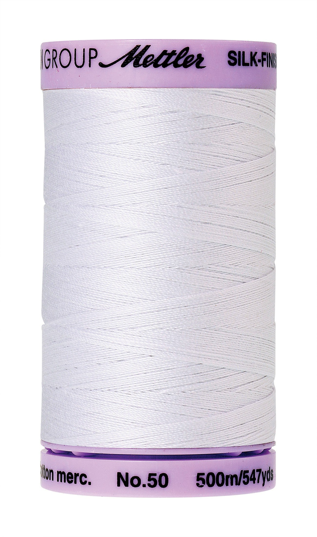 '-2000 White  - Mettler 50wt Silk Finish Thread