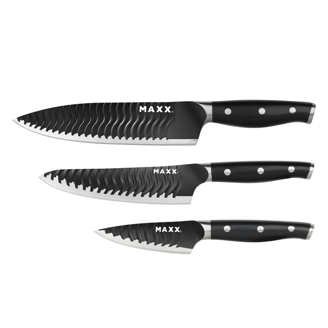 Kalorik MAXX "The Essentials" 3-Piece Professional Chef, Prep, and Paring Knife Set