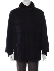 Traveler Storm System Mink Fur Lined Vicuña Overcoat