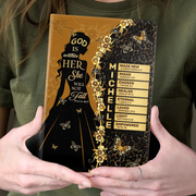 God Is Within Her She Will Not Fall | Personalized Leather Cover Notebook
